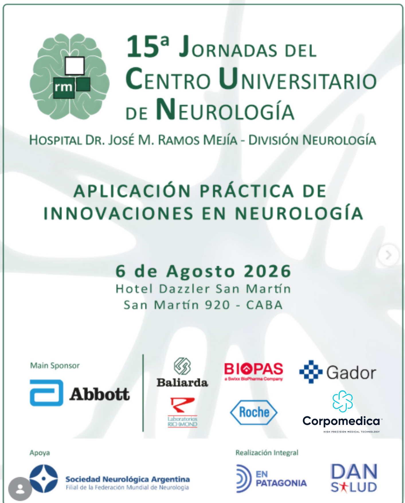 15° Jornadas del Centro Universitario de Neurología